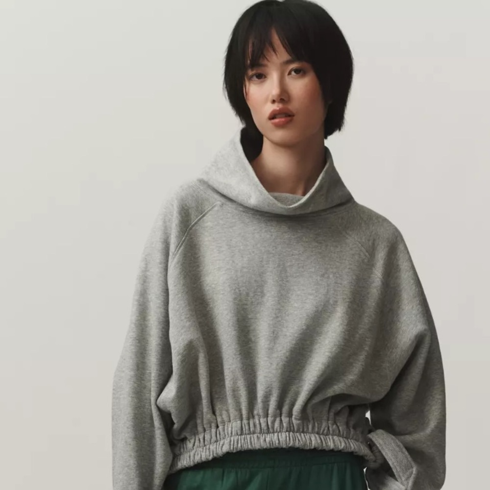 Gray - Daily Practice by Anthropologie Long-Sleeve Funnel Neck Sweatshirt